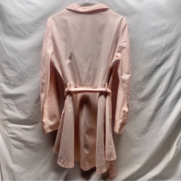 RARE Betsey Johnson Flared Skirted Trench Coat Y2K VTG Size L - Picture 8 of 14